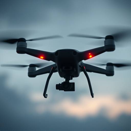Product Advertisement: Sleek design of 'Apex Drone' used in aerial cinematography showcase.